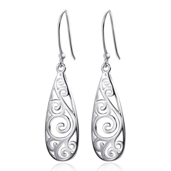 Elegant Silver Dangle Women Earring - Picture 3 of 5